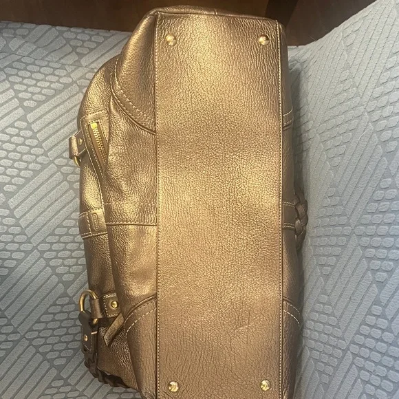 Coach Daphne large Metallic Pewter Shoulder Bag - Picture 2 of 5